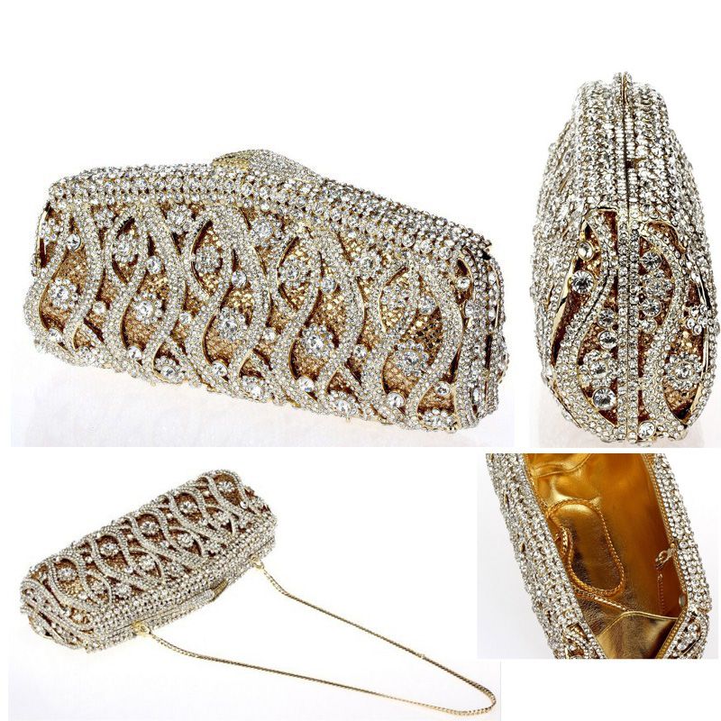 Encrusted Premium Diamond Evening Bags Bridal Bags New Arrival Hot