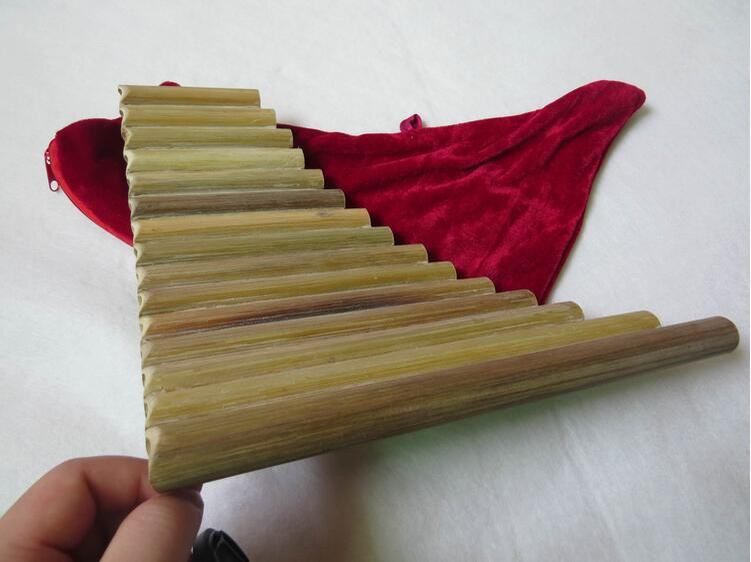 2021 Sax Alto Harmonica Panflute 15 Pipes Natural Bamboo Wind