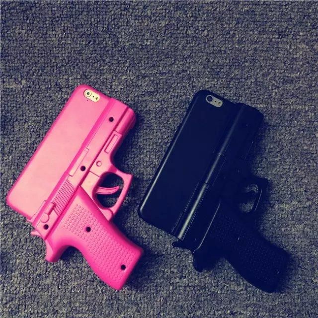 3D Creative IPhone Gun Case Pistol Toy Gun Shaped Grip Case Novelty