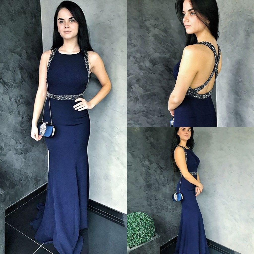 straight evening gown