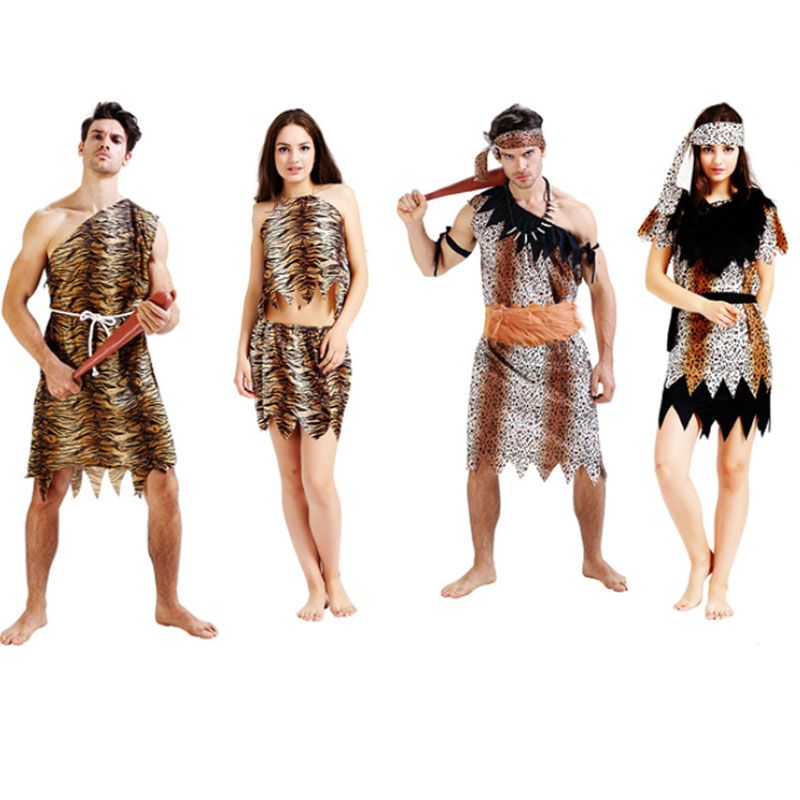 Rubies Cave Man Costume Set: Prehistoric Beard & Wig - Black/Brown, Adult Male Fancy Dress