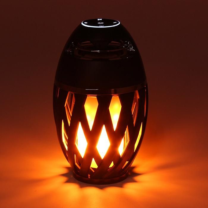 2019 Bluetooth Speaker With Led Flame Lights Outdoor Portable Bluetooth Speaker With Led Flame Lights Outdoor Portable Atmosphere Lamp Stereo Sound Waterproof Dancing Lighting