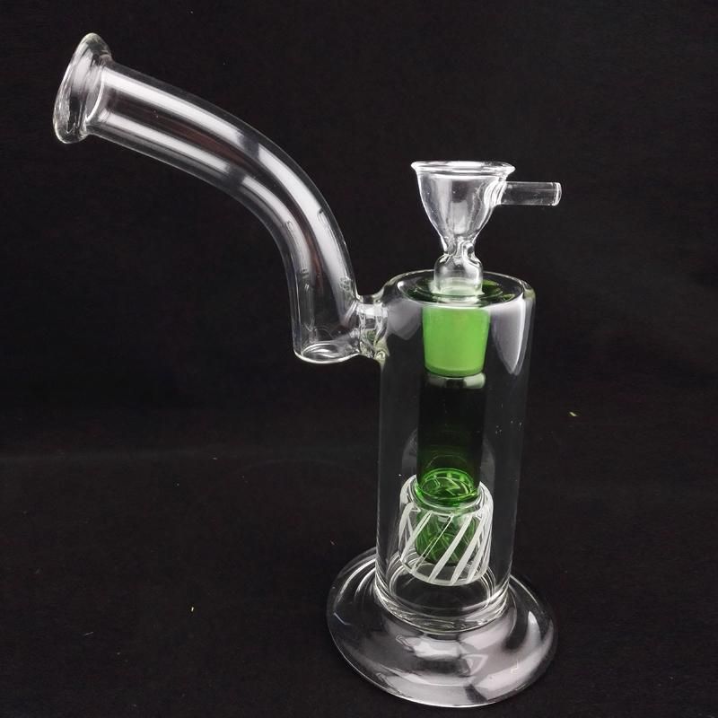 2019 Glass Water Pipes 18mm Percolator Vortex Portable Glass Water Bong