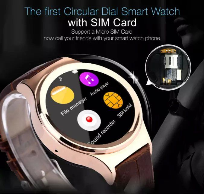 mobile watch in circle shape