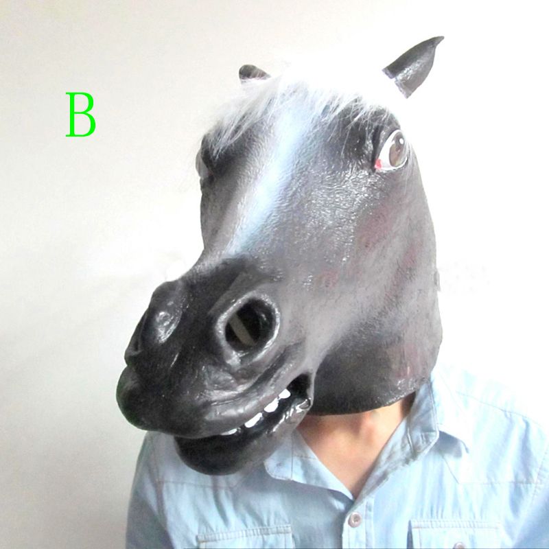 populor funny horse mask full head creepy mask halloween latex cartoon mask horror animal mask theater prop scary masks cheap venetian masquerade masks - Creepy Masks For Halloween populor funny horse mask full head creepy mask halloween latex cartoon mask horror animal mask theater prop scary masks cheap venetian masquerade masks - Creepy Masks For Halloween