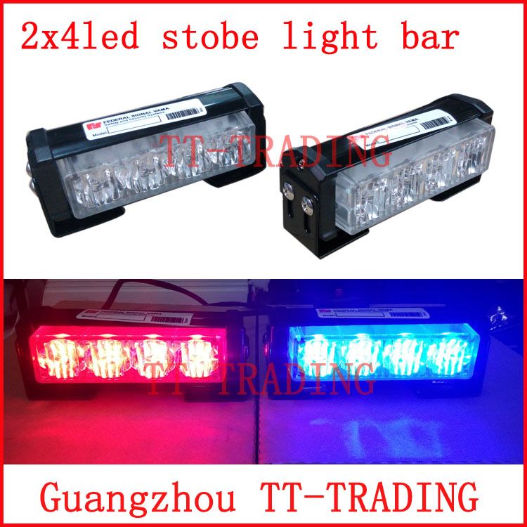 2x4 Led Police Strobe Lights Vehicle Strobe Light Bar Car Warning