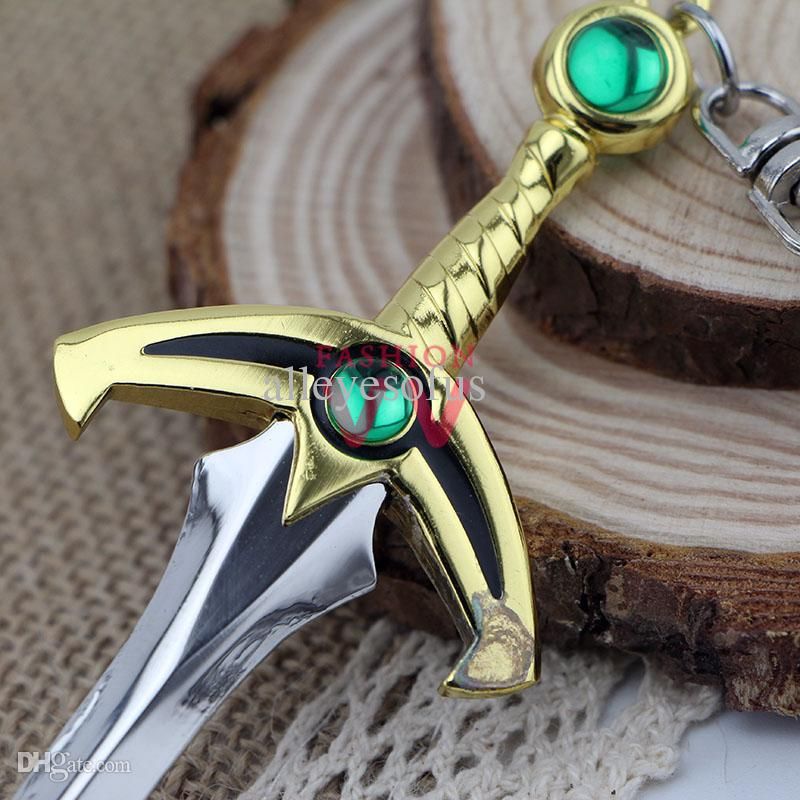 Wholesale VE0004 The Legend Of Zelda Green Crystal Sword Keychain ...