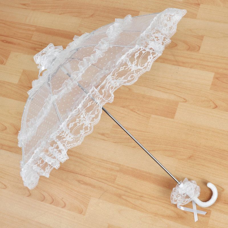 White Lace Wedding Parasols Bridal Accessories Bridal Umbrella
