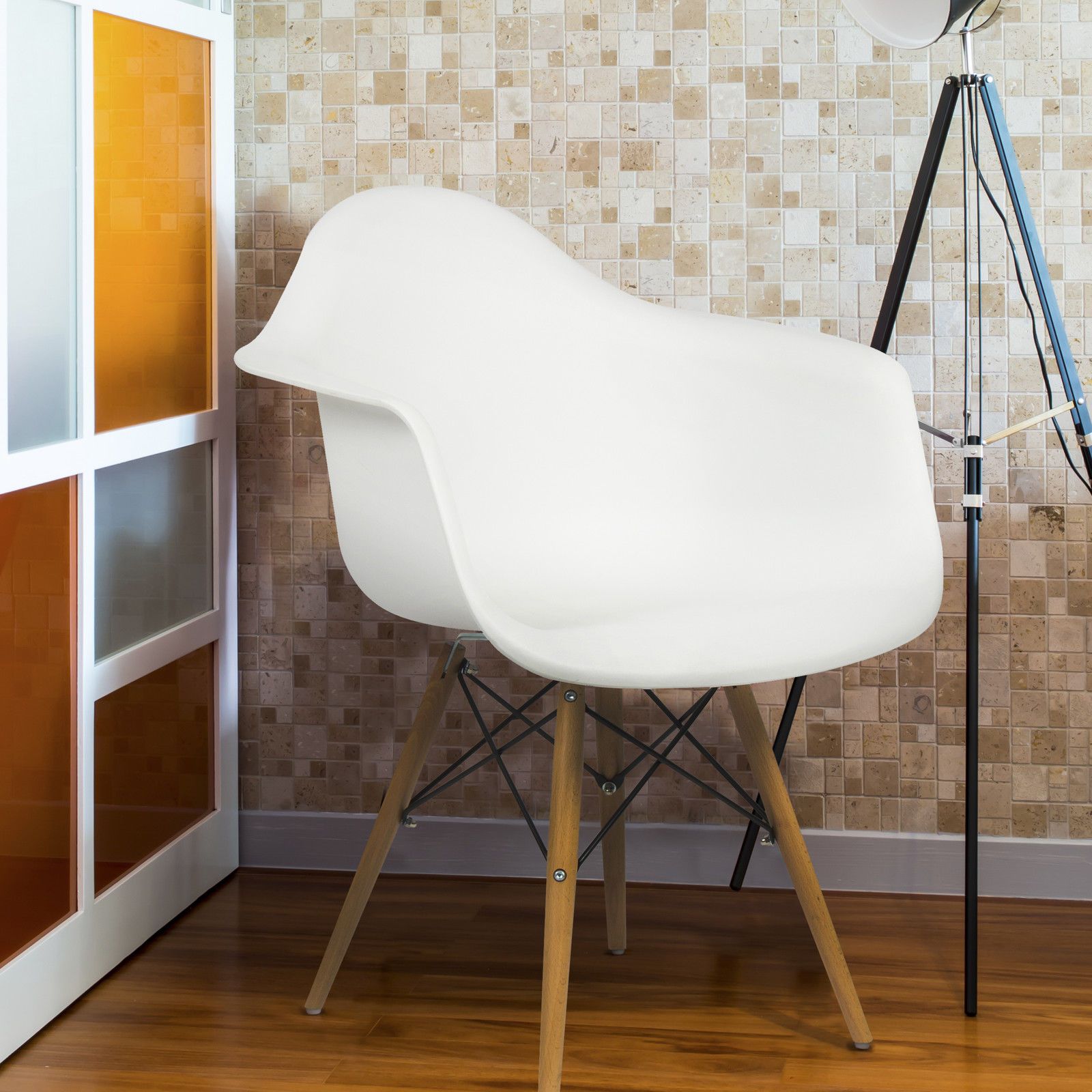 2018 Eames Style Armchair Mid Century Modern Molded Plastic Shell