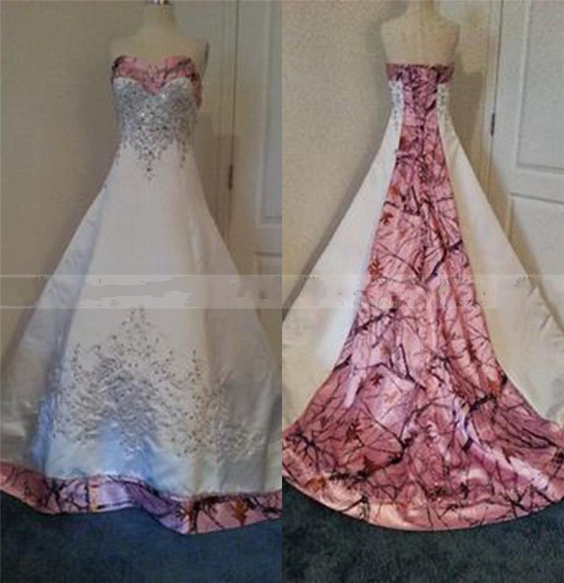 Discount Pink Camo Plus Size Maternity Wedding Dresses