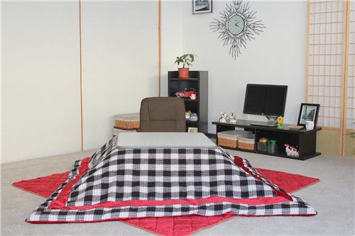4pcs Set Japanese Kotasu Table Futon Heater Living Room Furniture 4pcs Set Japanese Kotasu Table Futon Heater Living Room Furniture Legs Foldable Foot Warmer Heated Tatami Kotatsu Low Coffee
