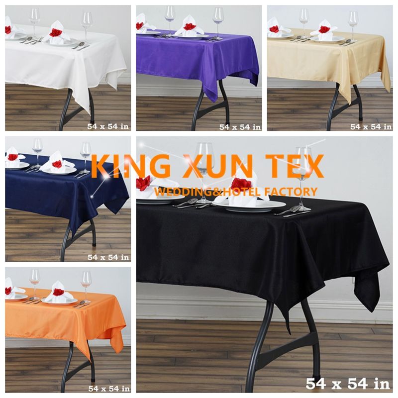 54 54 Square Polyester Table Cloth Cheap Wedding Tablecloth For