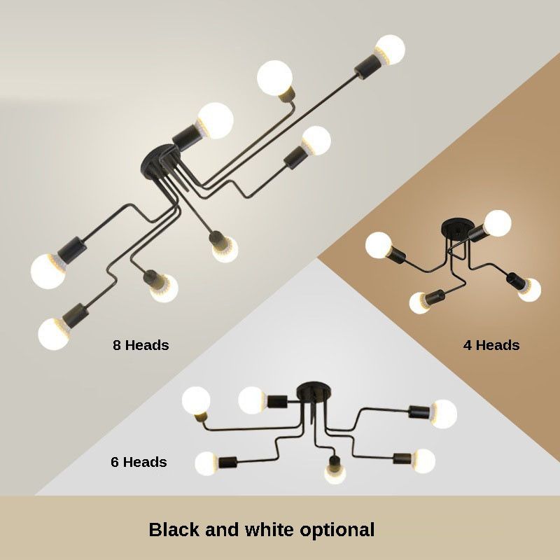 Vintage Pendant Lights Multiple Rod Wrought Iron Ceiling Lamp E27 Vintage Pendant Lights Multiple Rod Wrought Iron Ceiling Lamp E27 Bulb Living Room Lamparas For Home Lighting Fixtures Hanging In Bedroom Modern