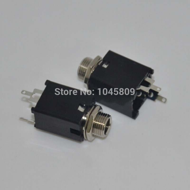 1/4'' 6.35mm Black Mono Jack Socket Audio Jack for Guitar ... 1 4 jack wiring for footswitch 