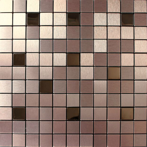 Aluminium Mosaic Tiles Square Wall Cladding Mounted Mesh Home Decoration Art Deco Mosaico Backsplash Tile For Back