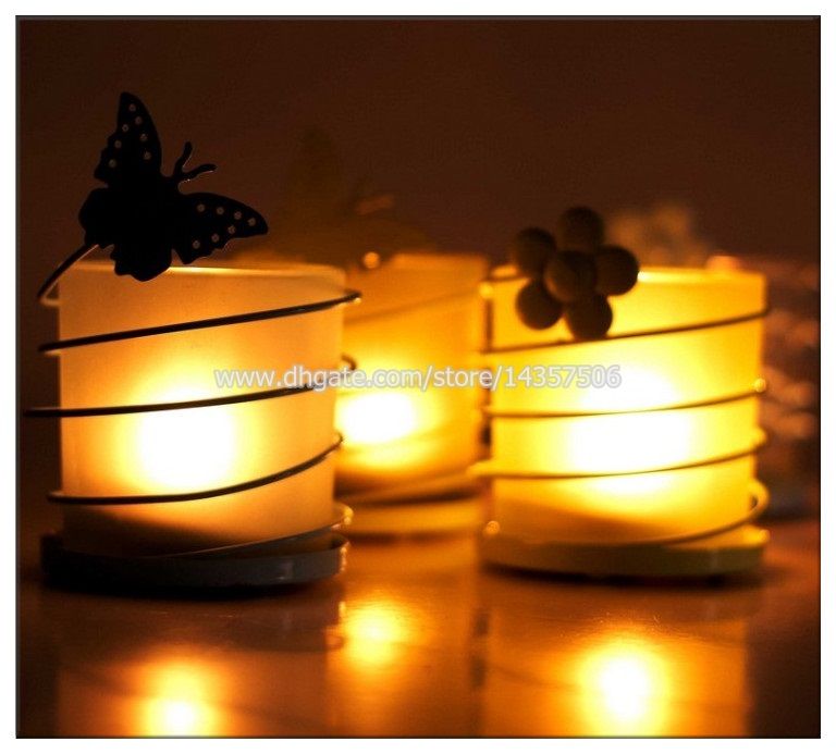 Country Style Blue Green Frosted Glass Candle Holder Spiral Iron Country Style Blue Green Frosted Glass Candle Holder Spiral Iron Erfly Flowers Design Tea Light Creative Home Decoration Wrought Holders