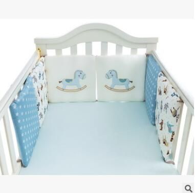 Cartoon Animal Crib Bumper 6pcs Baby Bed Bumper In The Crib Cot Bumper Baby Bed Protector Crib Bumpers Newborn Toddler Bed Bedding Set