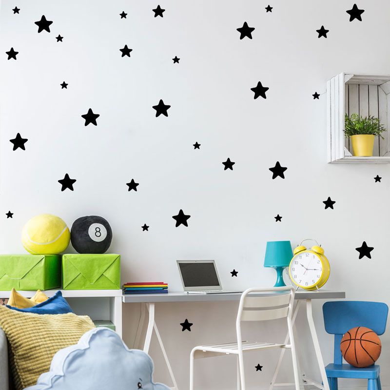 self adhesive stars can remove five pointed star stickers mural kids