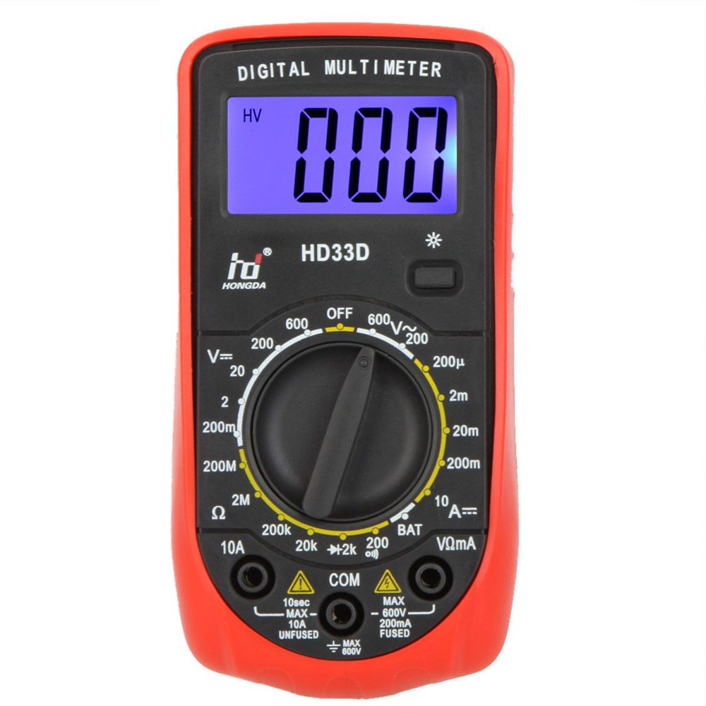 HD Mini Digital Multimeter DMM Ammeter Multitester Voltmeter Ohmmeter W