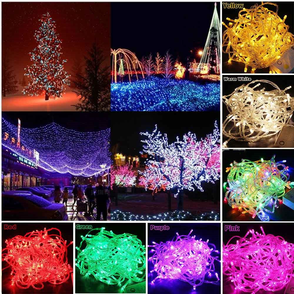 xmas copper wire string light christmas tree decoration 10m 100led coloured lights christmas tree