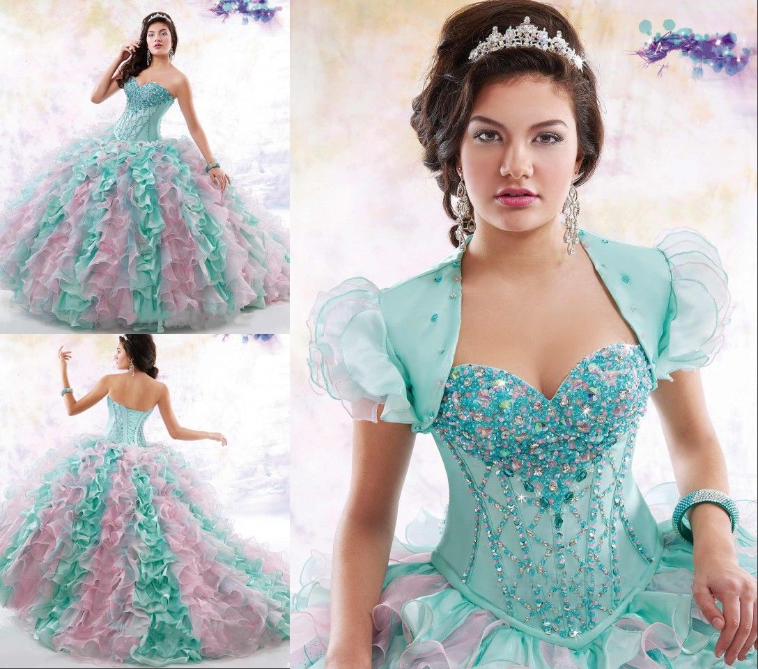 Dresses quinceanera green and pink recommend dress for summer in 2019 Dresses quinceanera green and pink advise to wear for winter in 2019