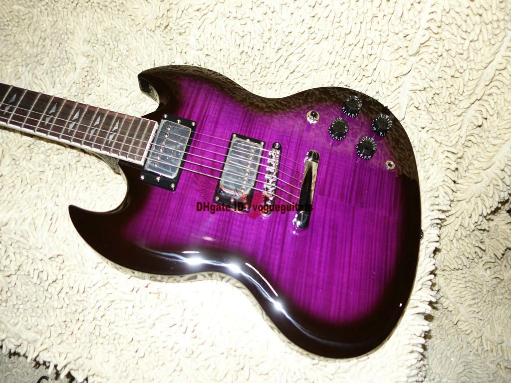 Best Quality Beautiful Purple Electric Guitar With Rosewood Fingerboard