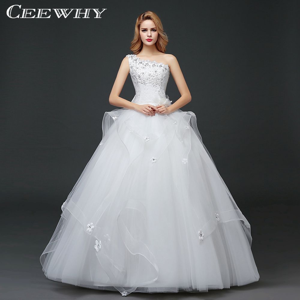 One Shoulder Vintage Wedding Dresses
