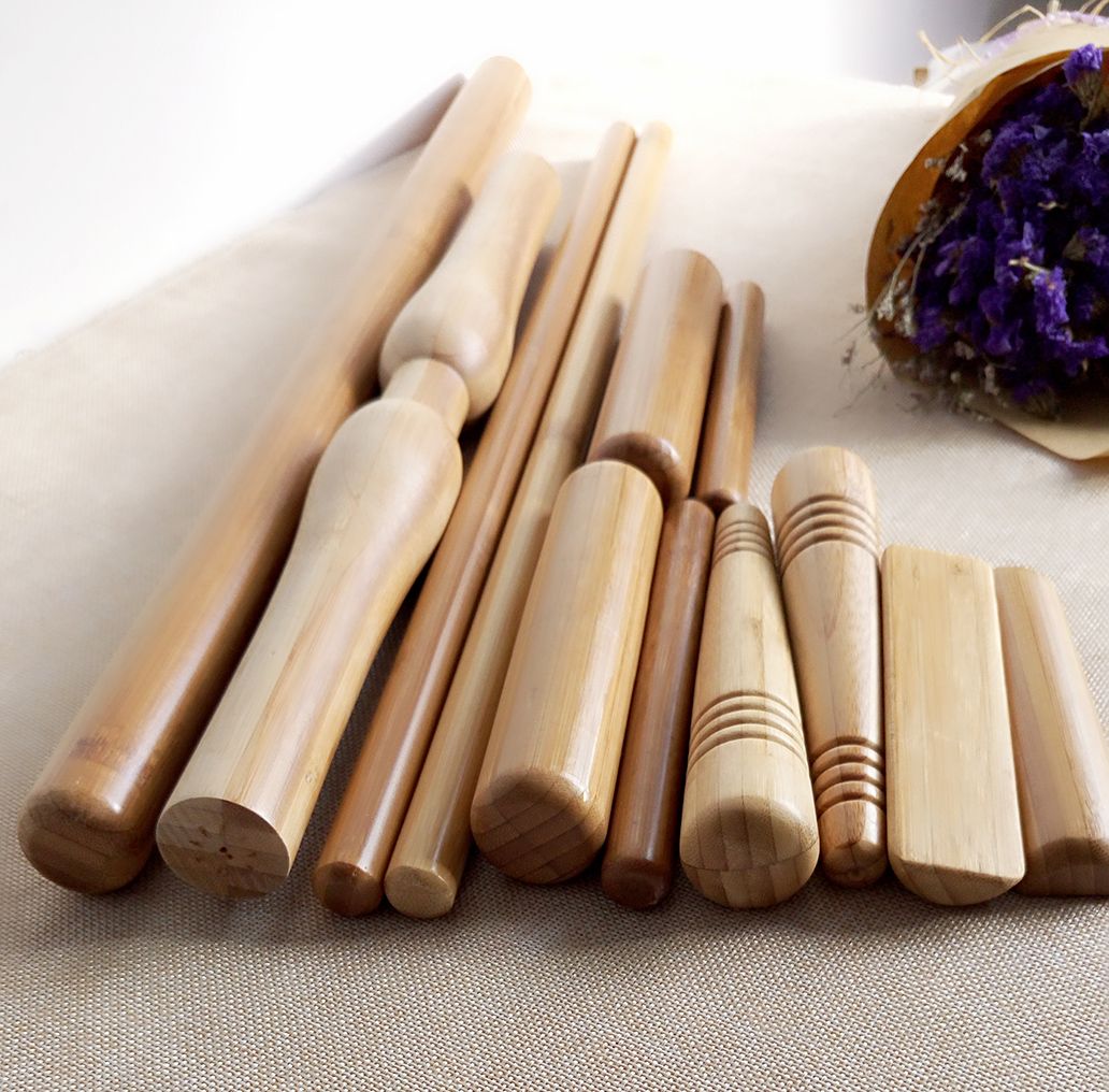 100 Bamboo Body Massager Pole Massage Stick Water Proof Wooden Craft