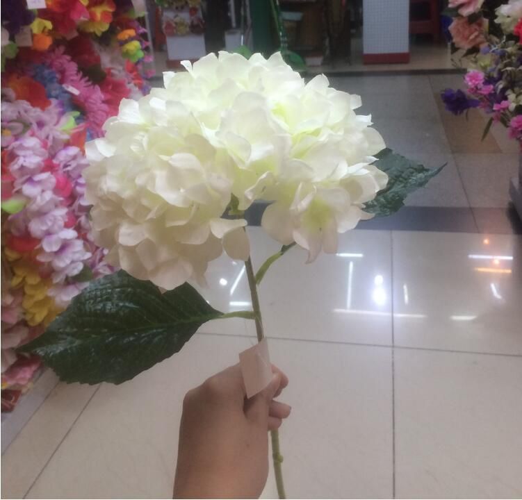 Best Quality Artificial Hydrangea Flower 80cm/31.5 Fake Silk Single