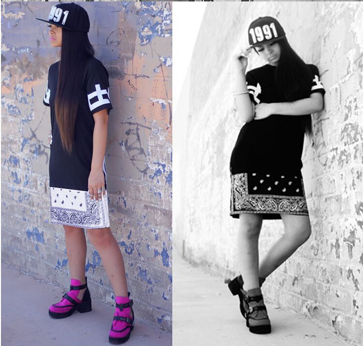 2016 Hip Hop Tee New Cease Desist Paisley Bandana Print Graphic Unisex