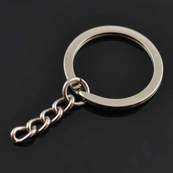 2019 Dia.30mm Antique Silver Split Keyring With 4 Link Chains+Small