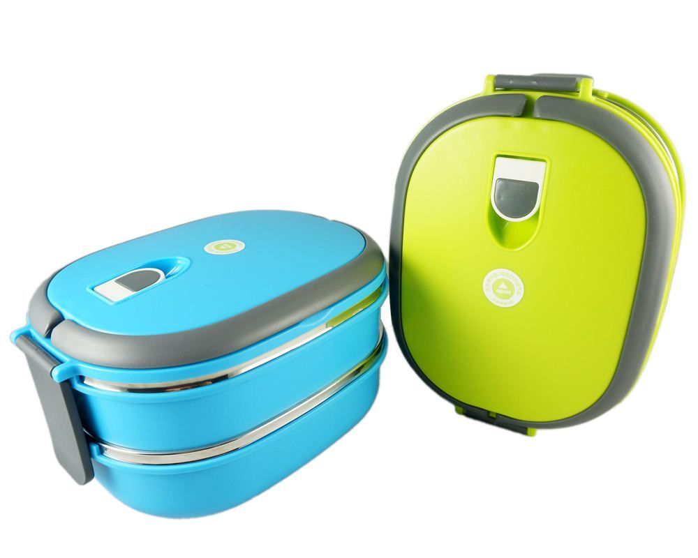 2019 2 Layer Stainless Steel Thermos Bento Lunch Box Japanese Food Box