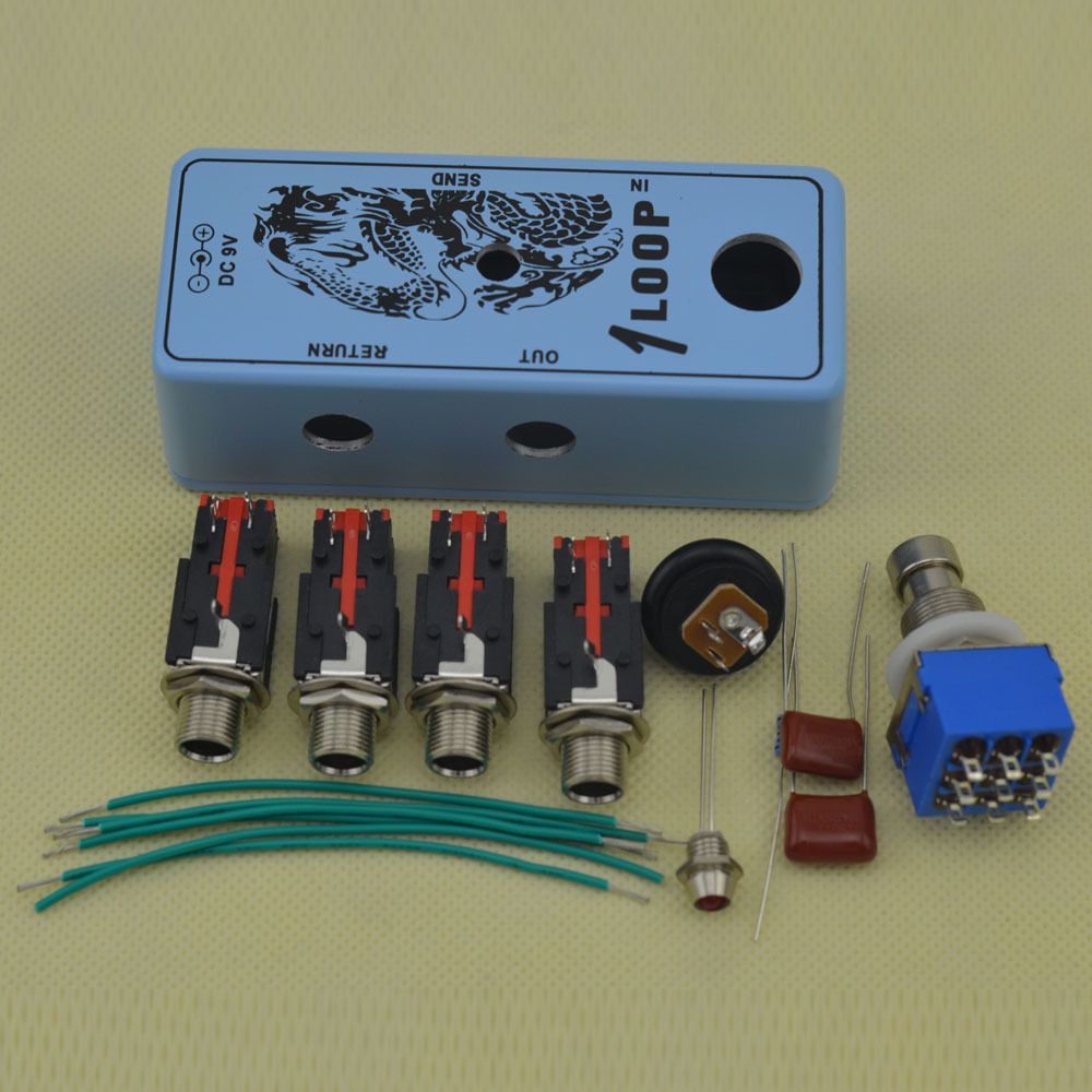 Diy True Bypass Looper Effect Pedal Guitar Switcher 1 Loop Switch Light Blue Kits
