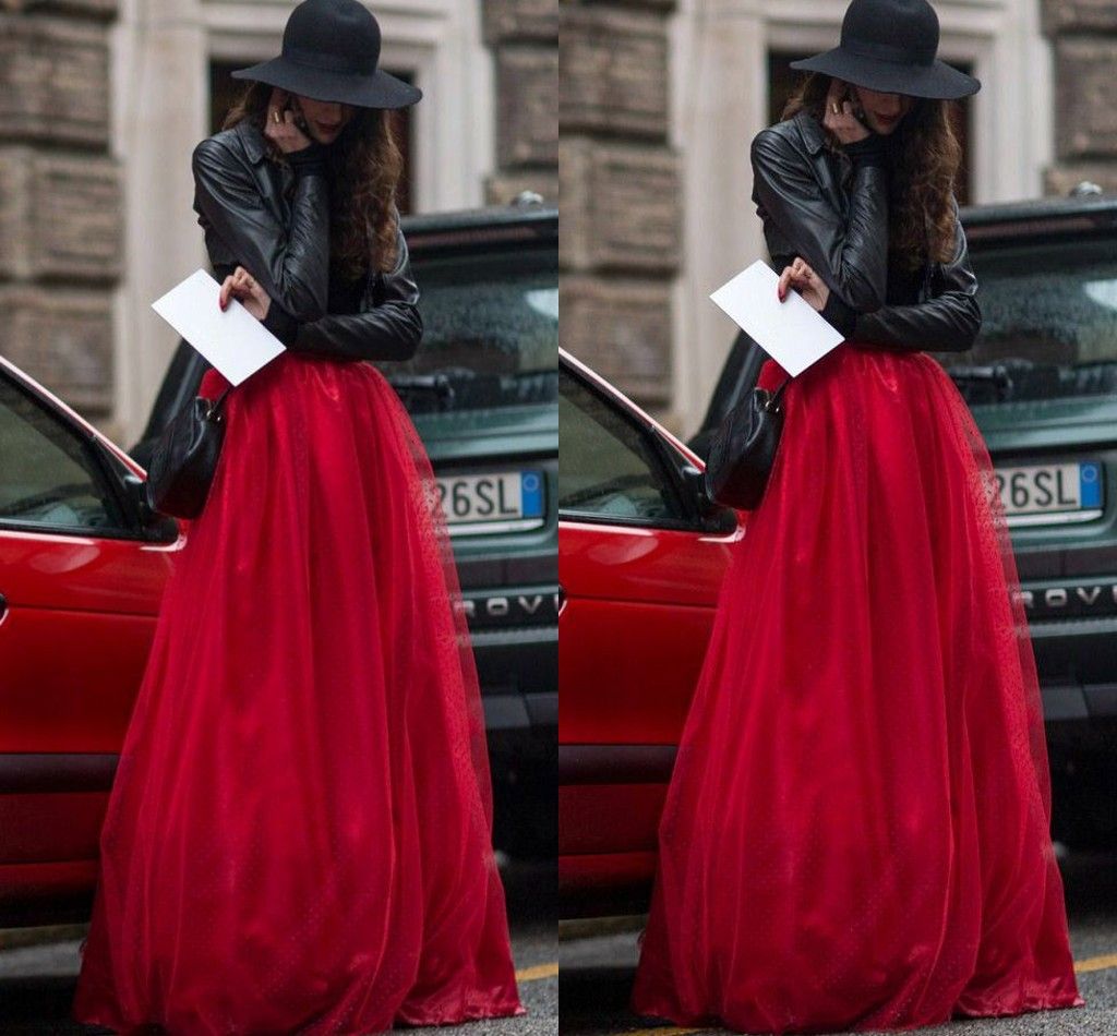 Red Tulle Skirt Red 2024 espacioeje