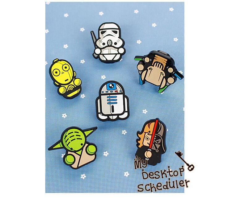 2020 Star Wars Document Holders Drying Clips Cute Mini Clips Darth Vader Stromtrooper Yoda R2 D2
