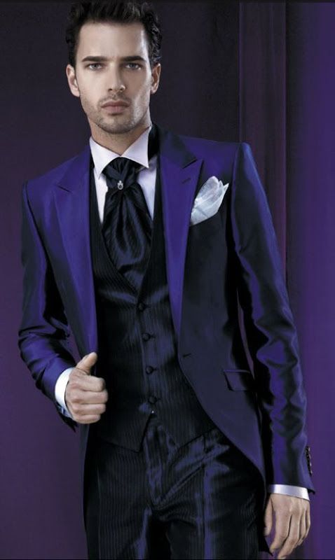 Men Tailcoat Purple Wedding Suits For Men Groomsmen Suits Groom Wedding ...