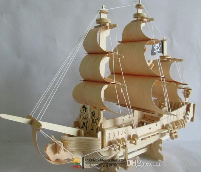 2018 Whole New Fancy 3d Model Ship Wooden Puzzle Diy Woodcraft 2018 Whole New Fancy 3d Model Ship Wooden Puzzle Diy Woodcraft Construction Kit Handmade Pirate From Wd008 35 54 Dhgate Com