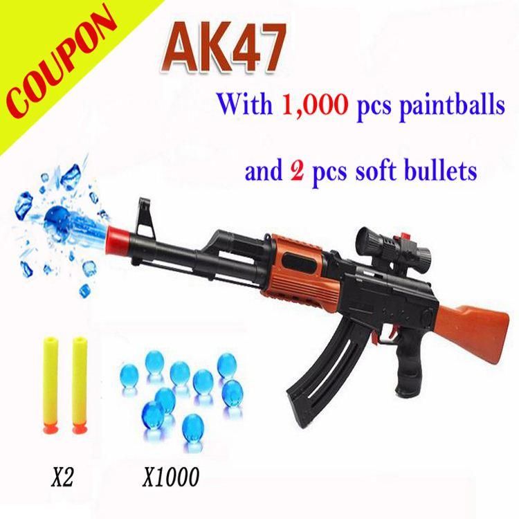 2019 PAINTBALL GUN SOFT BULLET GUN PLASTIC TOY PISTOL AK47 CS GAME