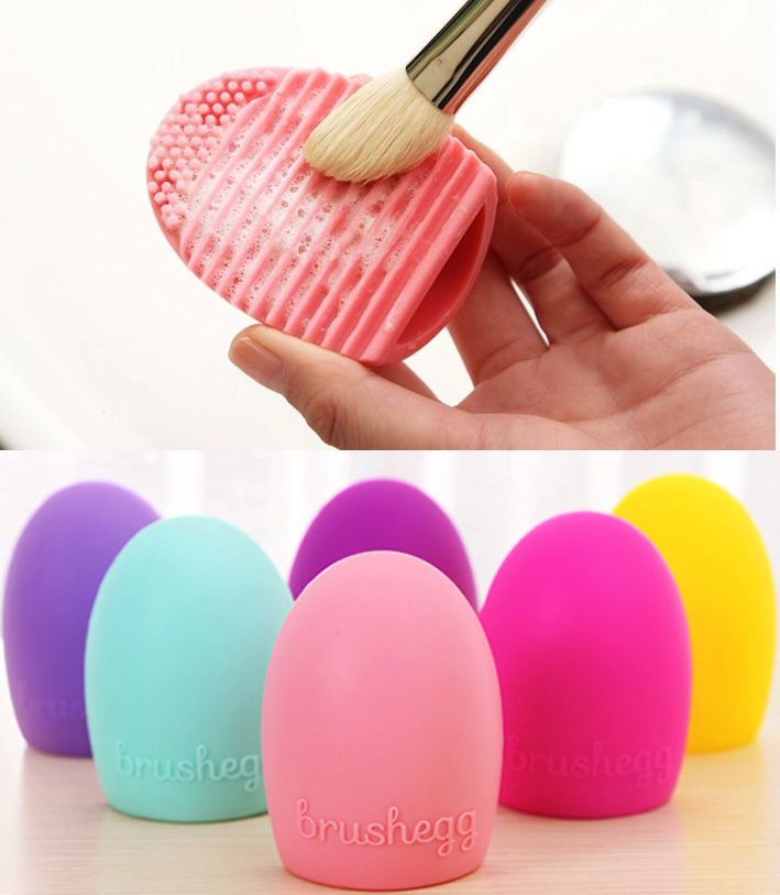 Brushegg Silicone Brush Cleaning Egg Brush Egg Cosmetic Brush Cleanser