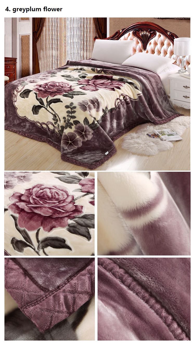 Wholesale And Retail Raschel Blanket Super Soft Double Layers Velvet