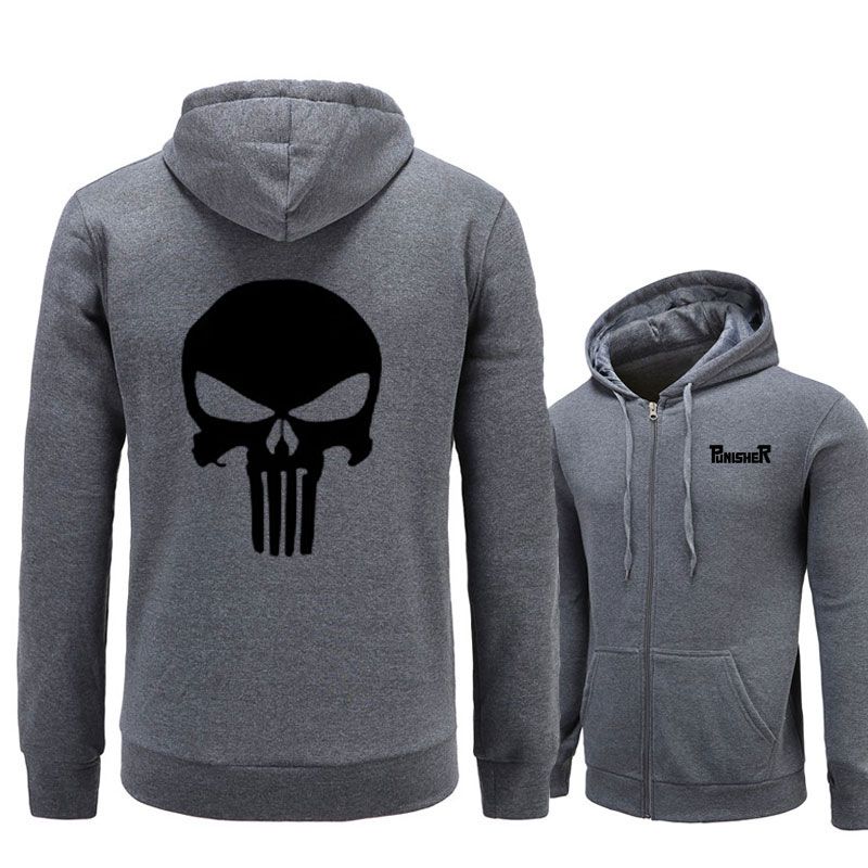 punisher jacket moletom com capuz