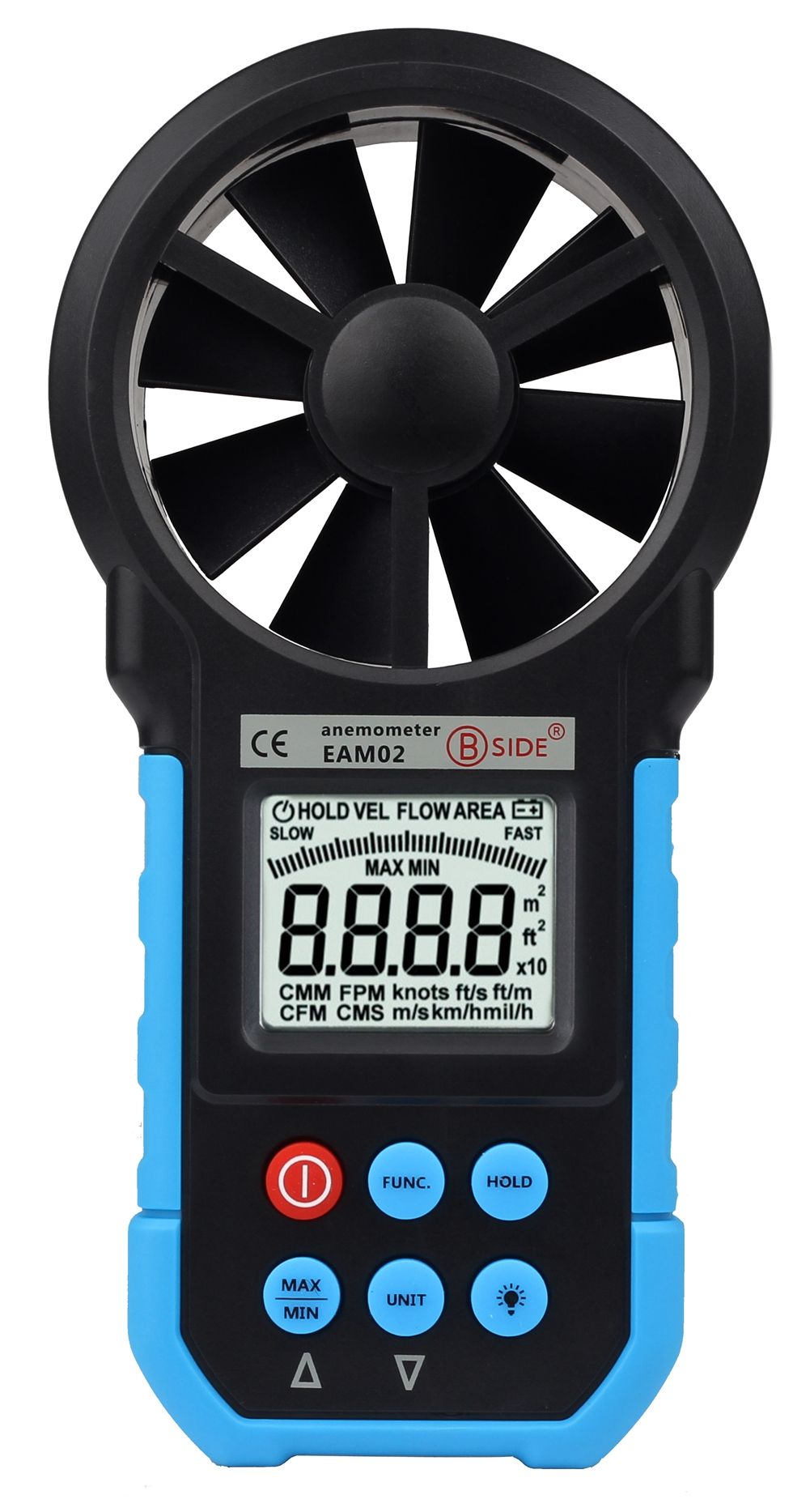 Handheld Anemometer Air Flow Velocity CFM CMM CMS Wind Speed Tester