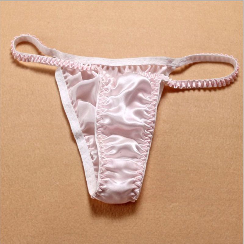 Wholesale Sexy Womens 100 Mulberry Silk Thong T Back G String Panties