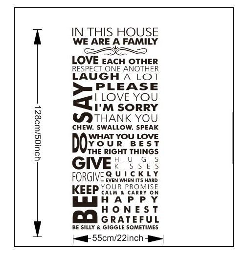 Family Rules Wall Art in this house rules wall art letters living room wall quotes Family Rules Wall Art in this house rules wall art letters living room wall quotes