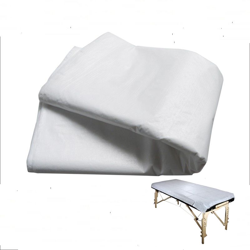 2018 disposable white massage bed sheet flat table cover waterproof