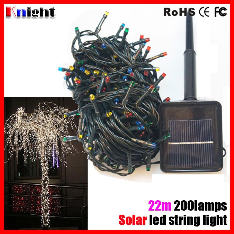 10m 12m 22m 200 Leds Solar String Light Led Garden Lights 10m 12m 22m 200 Leds Solar String Light Led Garden Lights Outdoor Dark Green Line Flashing Exterior Xmas Lamp 10packs