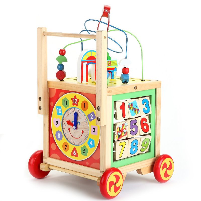 Baby Walker Toys Multifunctional Treasure Box Large Beads Around Baby Walker Toys Multifunctional Treasure Box Large Beads Around Kidsmontessori Learning And Education Wooden Toy With 279 56 Piece On