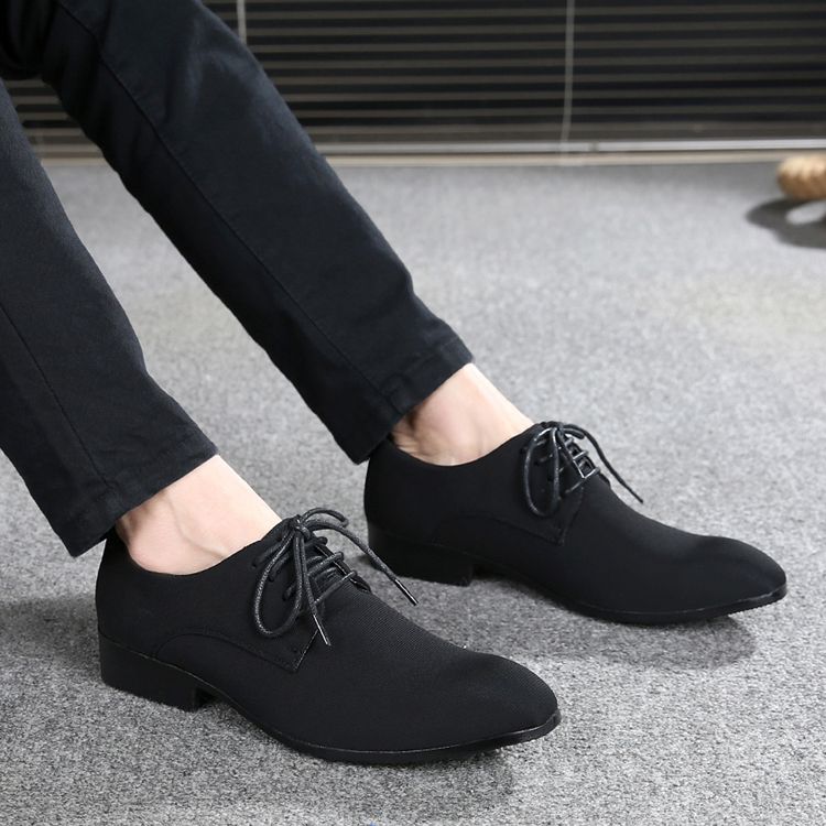 black pointed oxfords