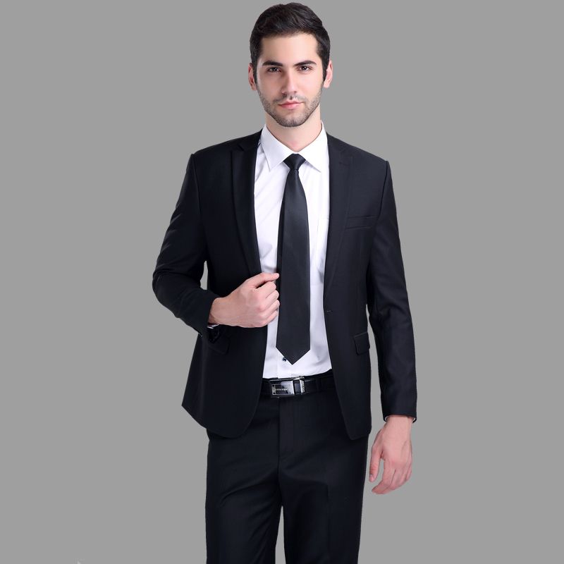Groom Slim Suit Slim Young Middle Aged Men'S Casual Suits Career Suit ...