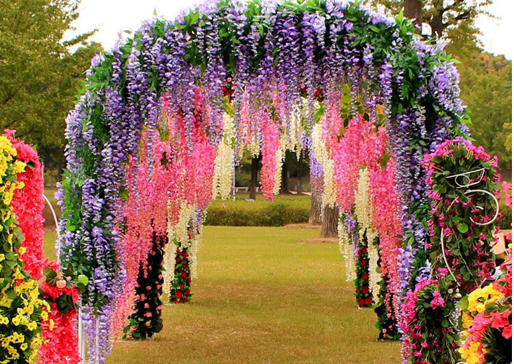 Flowers Simulation Wisteria Vine Wedding Decorations Long ... Flowers Simulation Wisteria Vine Wedding Decorations Long ... on Vine Decor Ideas
id=22150